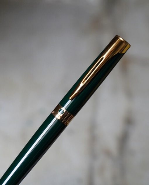 STYLO PLUME WATERMAN ETALON LAQUE VERT FONCE - PLUME OR 18 CARATS - F