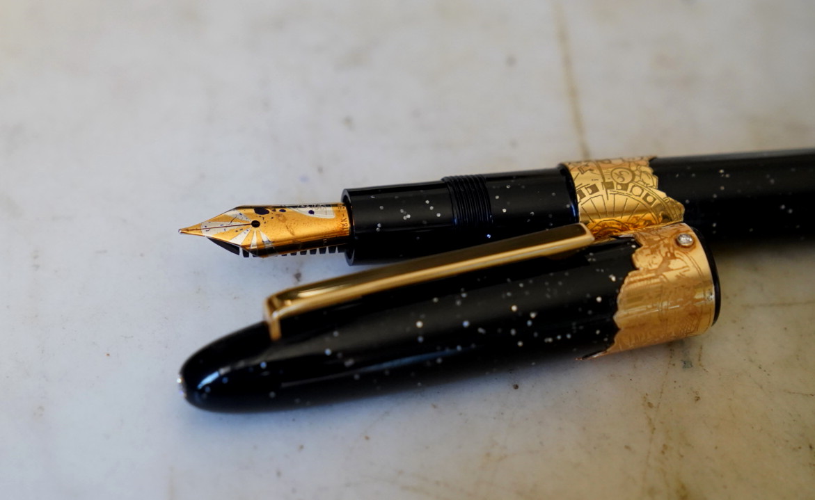 STYLO PLUME OMAS LAS VEGAS EDITION LIMITEE 100 EX. - DIAMANT- PLUME EN OR MASSIF 18 CARATS - EXCEPTIONNEL