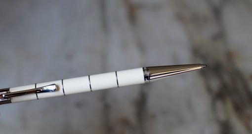 STYLO BILLE GRAF VON FABER-CASTELL ANELLO RESINE IVOIRE & CHROME