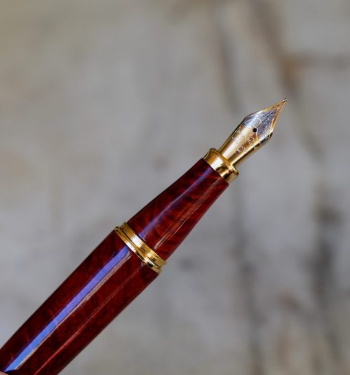 STYLO PLUME JEAN- PIERRE LEPINE EN RESINE BOISEE - DESIGN STYLE CIGARE
