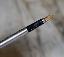 STYLO PLUME PARKER 75 FLIGHTER FLAT TOP - PLUME OR MASSIF 18 CARATS - RARE VERSION
