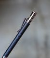 STYLO PORTE-MINES GRAF VON FABER CASTELL RESINE NOIRE GODRONS FINITION PLATINUM – Image 2