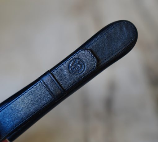 ETUI A STYLOS CARAN D'ACHE EN CUIR NOIR - MODELE UNE PLACE