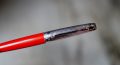 STYLO ROLLER CARAN D'ACHE LEMAN LAQUE ROUGE CAPUCHON CHROME GODRONS – Image 2