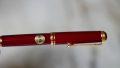 STYLO PLUME PELIKAN A POMPE RESINE BORDEAUX - PLUME OR MASSIF 18 CARATS - FINE – Image 2