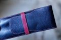 ETUI A STYLOS HERMES EN CUIR NOIR - MODELE DEUX PLACES- BANDEAU ROUGE – Image 2