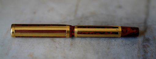STYLO PLUME MATADOR RIPPLE NIGHT & DAY A LEVIER - PLUME EN OR MASSIF 18 CARATS