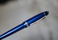 STYLO PLUME CROSS EN RESINE BLEUE MELTALLISE & CHROME - PLUME MOYENNE – Image 2