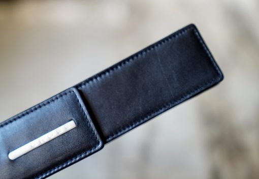 CROSS - ETUI A STYLOS EN CUIR NOIR A RABAT - MODELE DEUX PLACES - SUPERBE ETAT