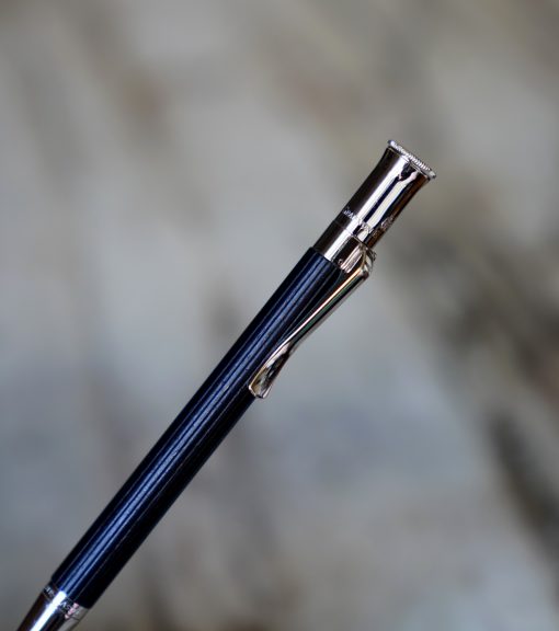 STYLO BILLE GRAF VON FABER-CASTELL EN BOIS DE GRENADILLE - FINITION PL. PLATINE
