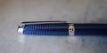 STYLO ROLLER CARAN D'ACHE LEMAN GRAND BLEU LAQUE GUILLOCHEE RHODIUM – Image 2