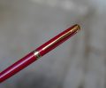 STYLO PORTE-MINES CARAN D'ACHE LEMAN EN LAQUE ROUGE & PL. OR 18 CARATS – Image 2