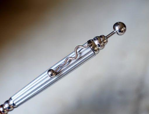 STYLO BILLE JEAN-PIERRE LEPINE ZIG ZAG - METAL GODRONNE - RARE VERSION