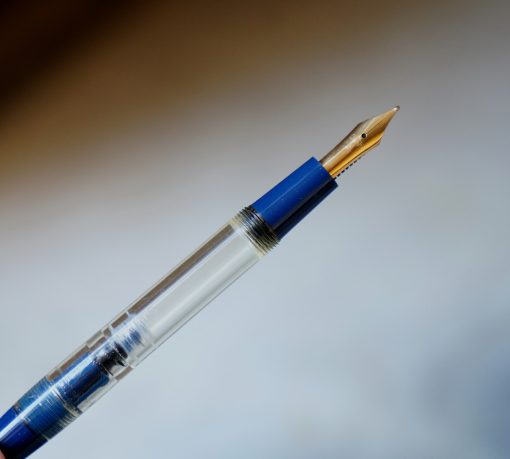 STYLO PLUME A POMPE OMAS EXTRA DEMONTRATOR BLEU - PLUME MOYENNE