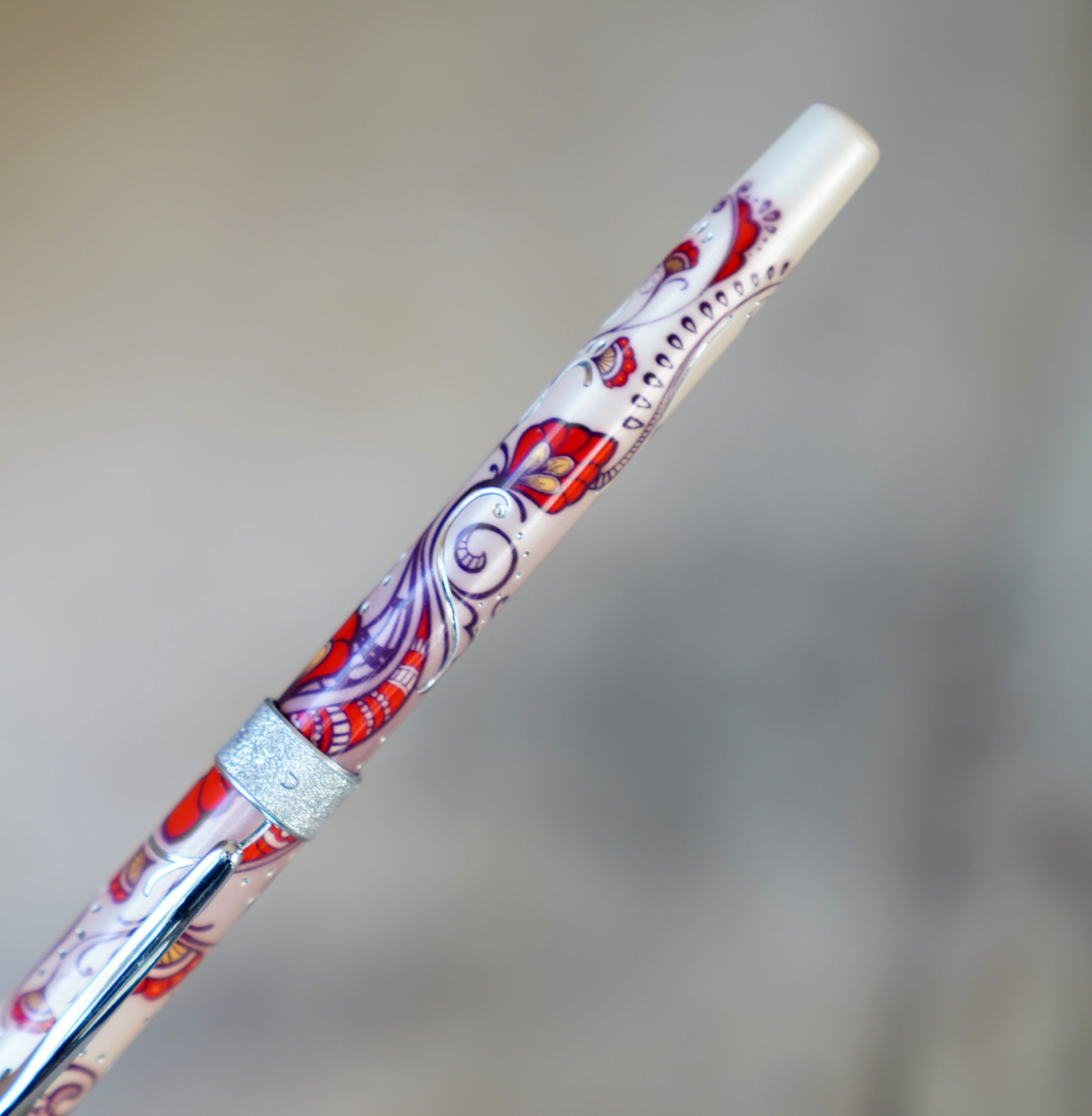 STYLO PLUME CROSS CENTURY WANDERLUST RESINE FLEURS ROSES - PLUME M