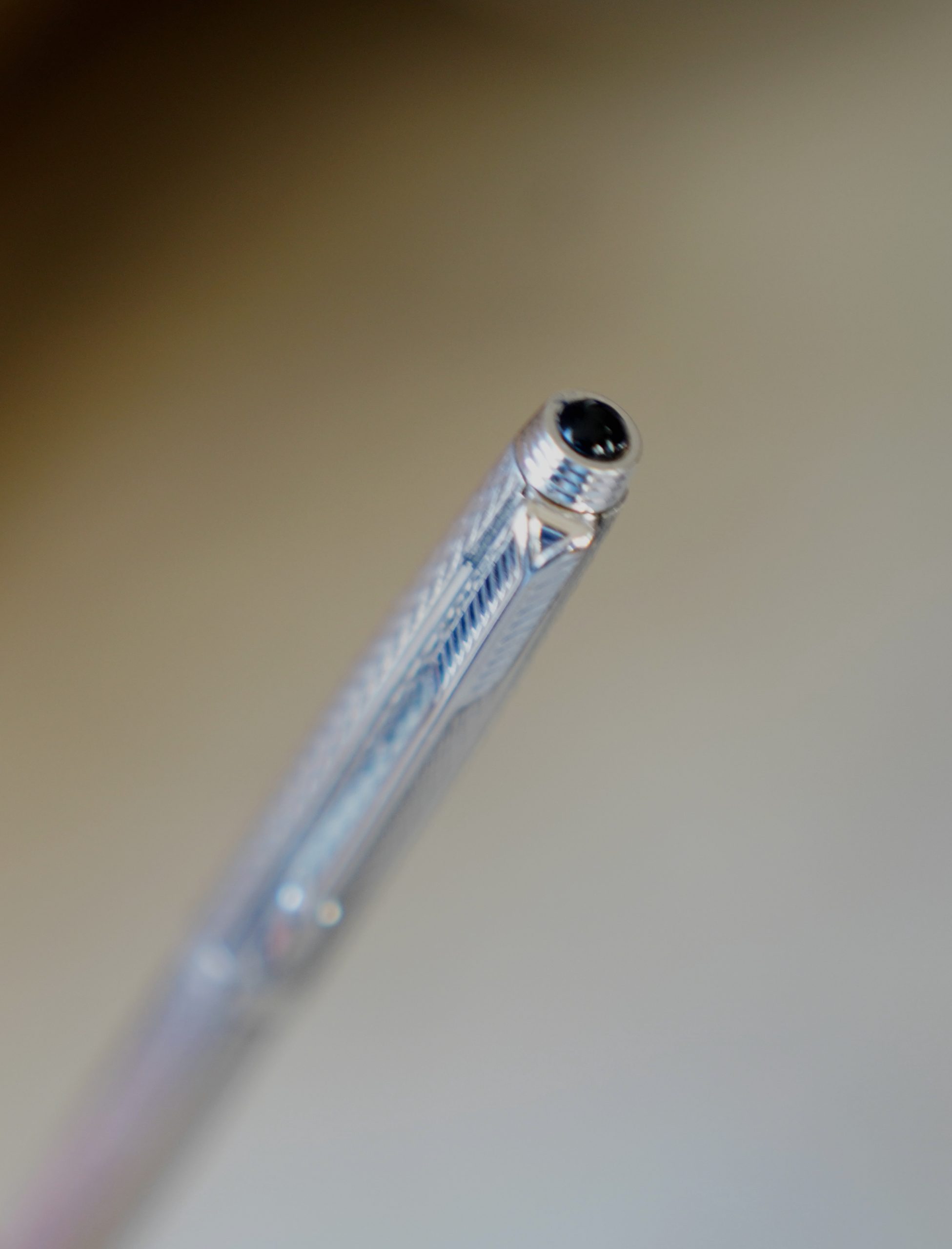 STYLO BILLE PARKER 75 VENDÔME EN ARGENT MASSIF 925 - FINITION CHEVRONS - RARE