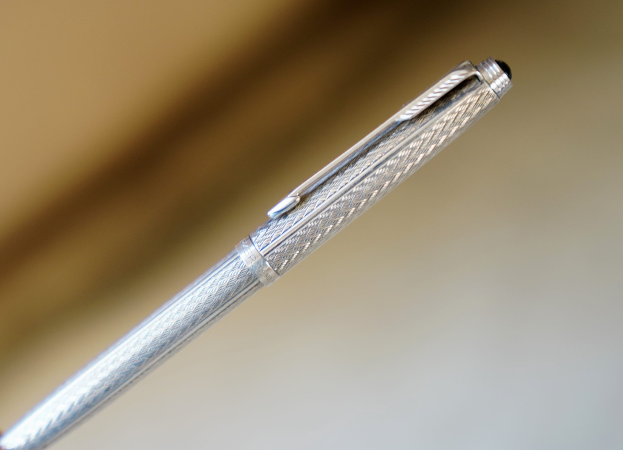 STYLO BILLE PARKER 75 VENDÔME EN ARGENT MASSIF 925 - FINITION CHEVRONS - RARE – Image 2