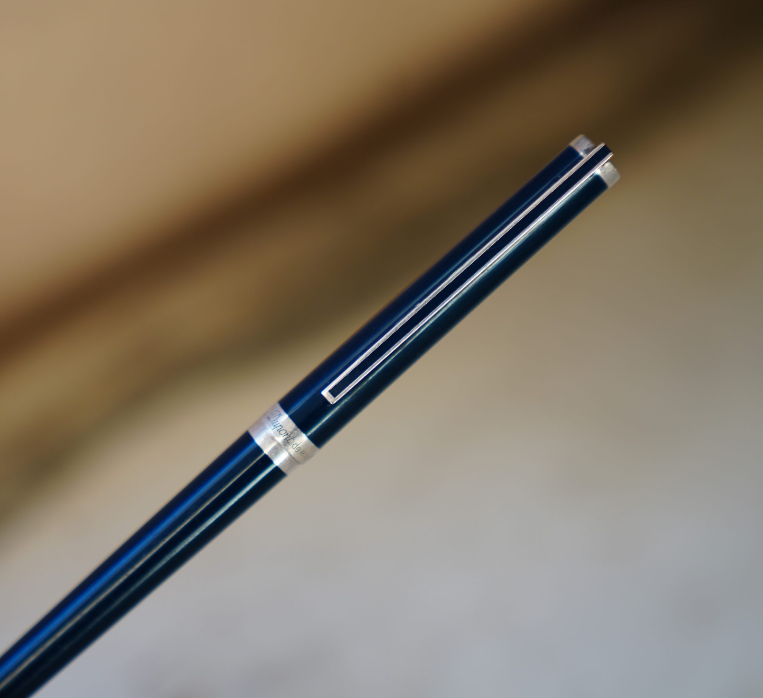 STYLO ROLLER S.T. DUPONT CLASSIC EN LAQUE BLEU MARINE & ARGENT MASSIF 925 – Image 2