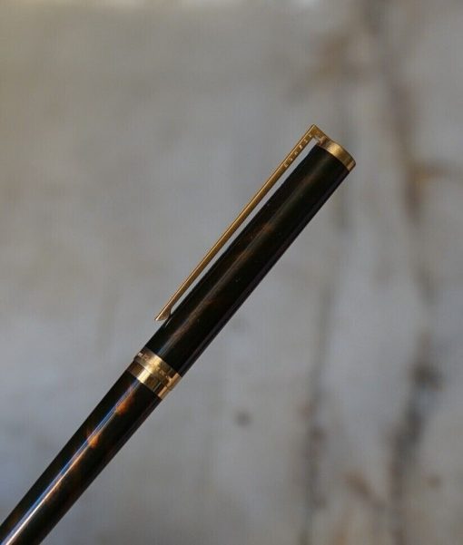 Stylo plume S.T Dupont laque de Chine marron verte irisée-plume