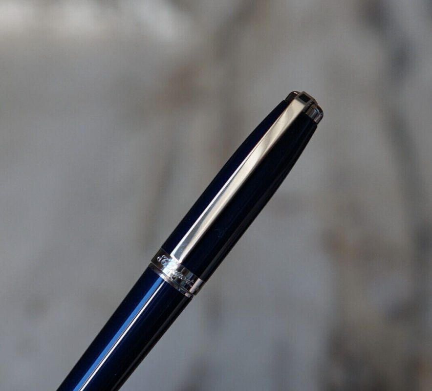 Superbe Stylo Plume S.T. Dupont Prestige Laque De Chine Bleu Nuit - Plume Or Massif 18K