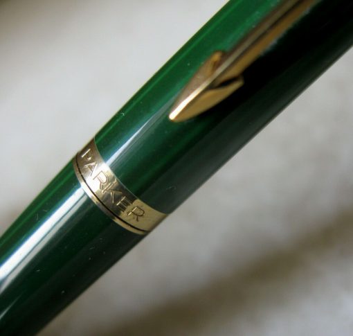 Stylo plume Parker 75 en laque malachite - plume en or massif 18 carats