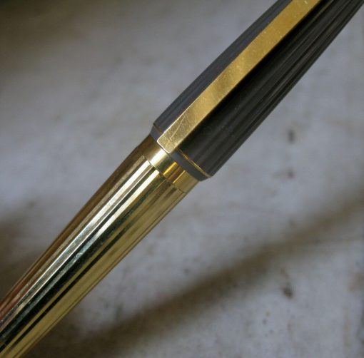 Stylo plume S.T Dupont Saint germain resine marron & PL.OR 18 carats