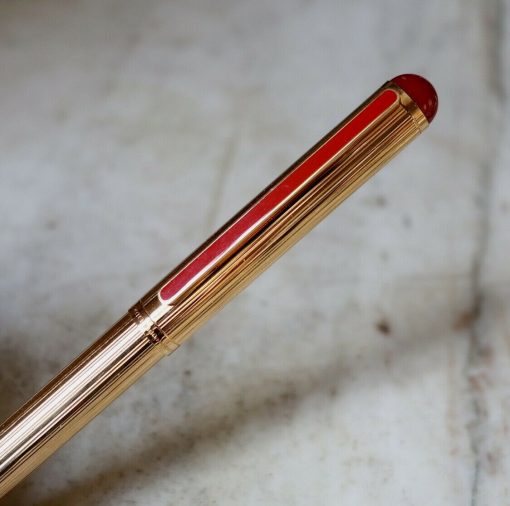 Stylo plume Waterman goutte plaqué or finition godrons - plume en or 18 carats