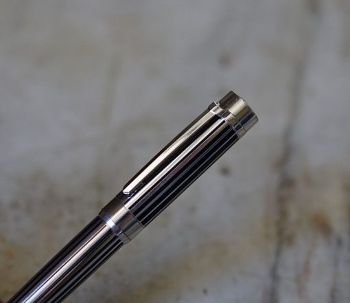 Stylo bille Cartier pasha raye bleu - blue lacquer stripes - platinum