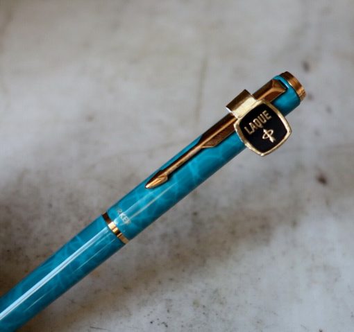 Stylo roller Parker 95 en laque turquoise - finition marbre