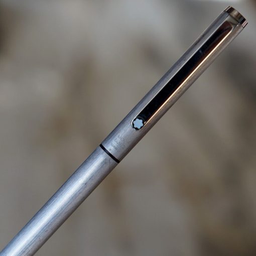 STYLO BILLE MONTBLANC BI - COLORE EN METAL BROSSE - RARE VERSION