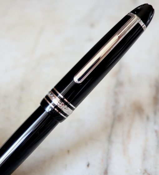 STYLO PLUME MONTBLANC MEISTERSTÜCK 146 PLATINUM - PLUME OR 18 CARATS