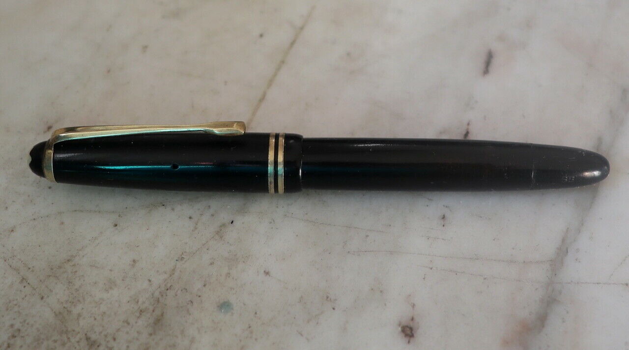 STYLO PLUME VINTAGE RARE MONTBLANC 242 G - OR MASSIF 14 CARATS FLEXIBLE NEUF DANS SA BOÎTE – Image 3