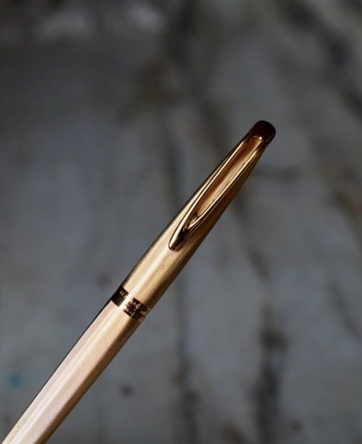 STYLO PLUME WATERMAN CF PL. OR FINITION LIGNEE - PLUME EN OR MASSIF 18 CARATS