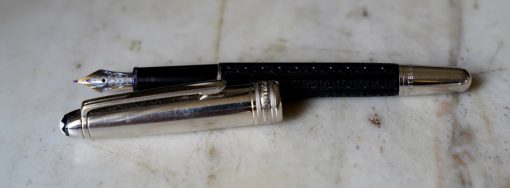 STYLO PLUME MONTBLANC SOLITAIRE DOUE SIGNUM - PLUME EN OR MASSIF 18 CARATS