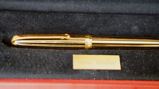 STYLO BILLE LOUIS CARTIER - EDITION LIMITEE 1847 EX. DANDY LAQUE NOIRE PL. OR 18 CARATS- RARE