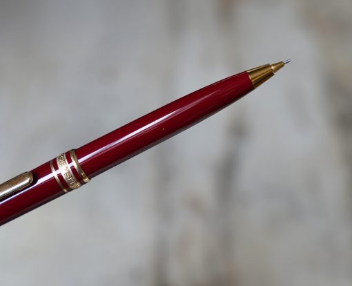 STYLO PORTE-MINES MONTBLANC MEISTERTÜCK RESINE BORDEAUX & PL. OR 18 CARATS - 109 MM