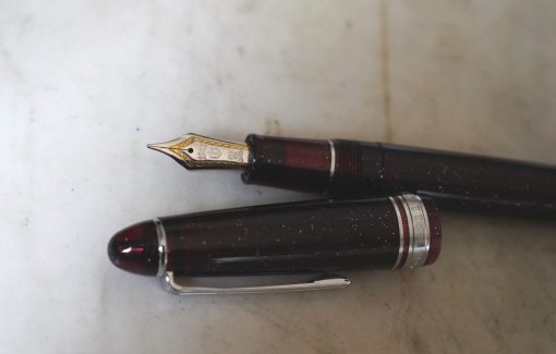STYLO PLUME SAILOR PEN OF THE YEAR 2021 RESINE ROUGE BORDEAUX PAILLETEE - RARE