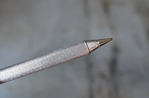 STYLO BILLE CARTIER VENDÔME PL. ARGENT - FINITION BROSSEE + BOITE
