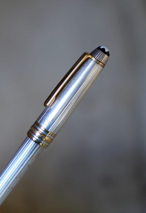 STYLO PLUME MONTBLANC MEISTERSTÜCK MOZART ARGENT MASSIF 925 - PLUME OR MASSIF 18 CARATS
