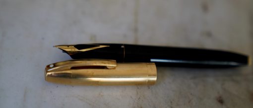 STYLO PLUME SHEAFFER PFM - PEN FOR MEN - CAPUCHON PL. OR - PLUME OR MASSIF 18 CARATS