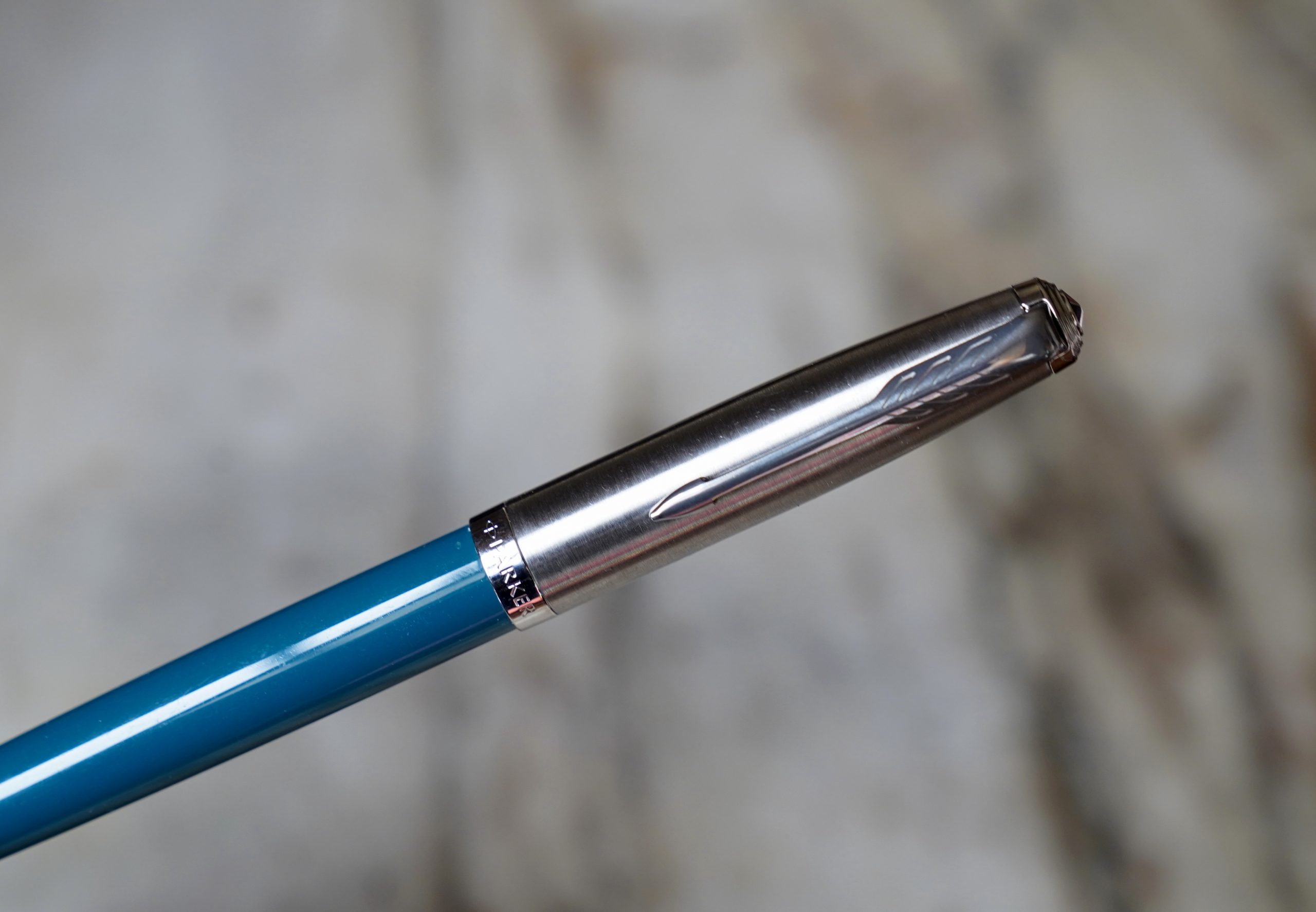 STYLO PLUME PARKER 51 RESINE BLEU VERT - CAPUCHON CHROME - MADE IN FRANCE - RARE