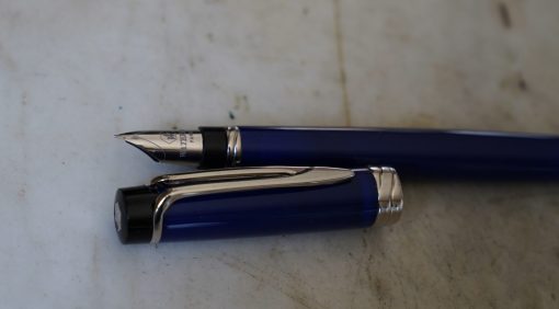 STYLO PLUME WATERMAN LIAISON EN RESINE BLEU NUIT - PLUME EN OR MASSIF 18K - RARE