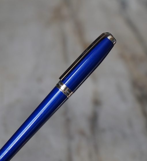 STYLO ROLLER S.T. DUPONT FIDELIO LAQUE BLEU PROFOND & CHROME - RARE VERSION