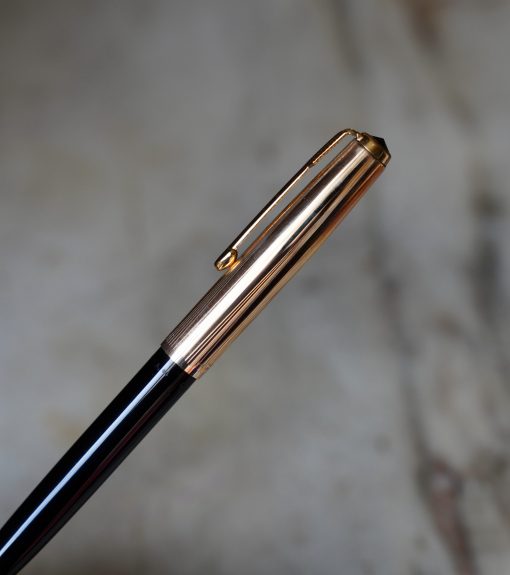 RARE STYLO PORTE-MINES PARKER 54 RESINE NOIRE- CAPUCHON PL. OR + BOITE D'ORIGINE