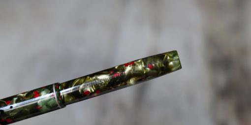STYLO PLUME WATERMAN 3V RESINE VERTE & ROUGE MARBREE - PLUME OR FLEXIBLE MOYENNE
