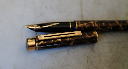 STYLO PLUME SHEAFFER TARGA GOLDEN FILIGREE - PLUME EN OR MASSIF 18 CARATS - RARE