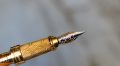 S.T. DUPONT - BLOC PLUME OLYMPIO ALVEOLES - PLUME EN OR MASSIF 18 CARATS - RARE VERSION – Image 2