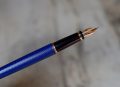 STYLO PLUME WATERMAN PREFACE LAQUE BLEUE GUILLOCHEE - PLUME EN OR MASSIF 18 CTS – Image 2
