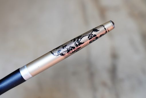 STYLO PLUME WATERMAN AUDACE LAQUE CHAMPAGNE FLEURI - PLUME METAL MOYENNE