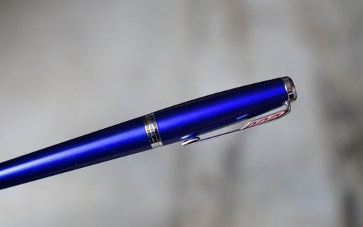 STYLO ROLLER PARKER LAQUE BLEU NUIT - FINITION CHROME